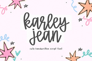 Karley Jean | Preppy Script Font, a Script Font by KA Designs
