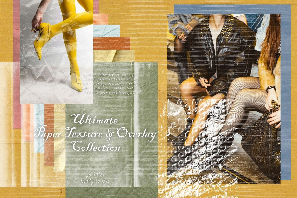 Paper Texture & Overlay Collection, a Texture Graphic by Natali Batu (Photo 1 of 10)