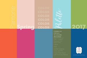 Pantone Spring 2017 Color Palette