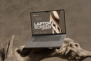 Laptop Mockup on Wood, a Mac Mockup by Budogol Studio (Thumbnail 5 of 5)