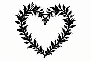 Romantic Floral Heart Clipart Set, an Illustration by Creativeshirt (Thumbnail 4 of 9)