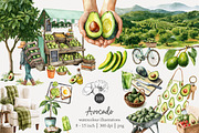 100 avocado clip art, a Food Illustration by Poppy Lane Studio (Thumbnail 1 of 12)