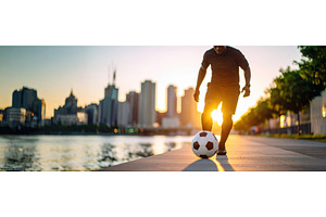 A man playing with a soccer ball by, a Sports & Recreation Photo by Igor Tichonow