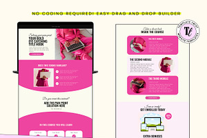 Pink Sales Page Showit Template