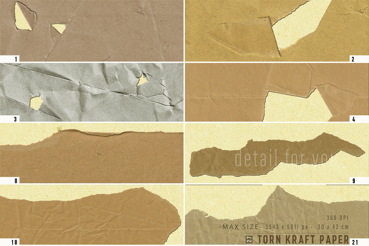 Kraft Paper Set, a Background Graphic by Suna Kosem (Photo 9 of 19)