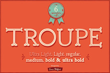Slab serif font Troupe