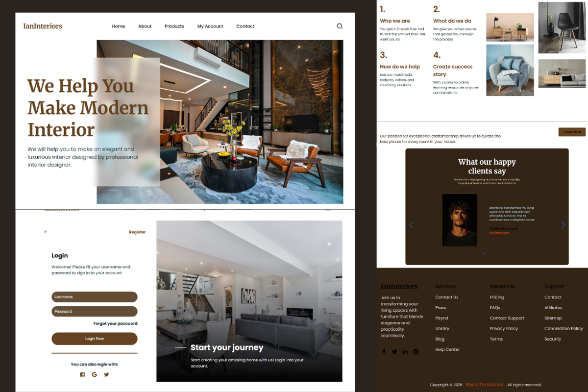 IanInterior-Interior Design Template, a React Template by NomaTemplates (Photo 1 of 12)