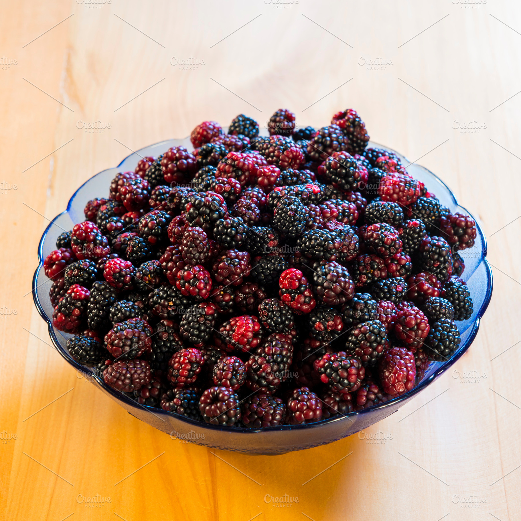 Wild Blackberry Bowl Overhead, a Food & Drink Photo by THP Creative