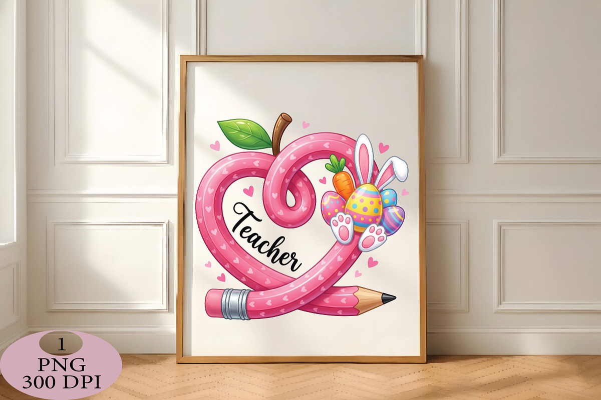 Easter Heart Pencil Png, an Illustration by Daily.Designs (Photo 4 of 5)