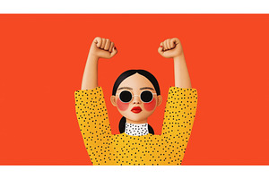 Illustration of an Asian woman, an Object Illustration by Sergey Kotenev