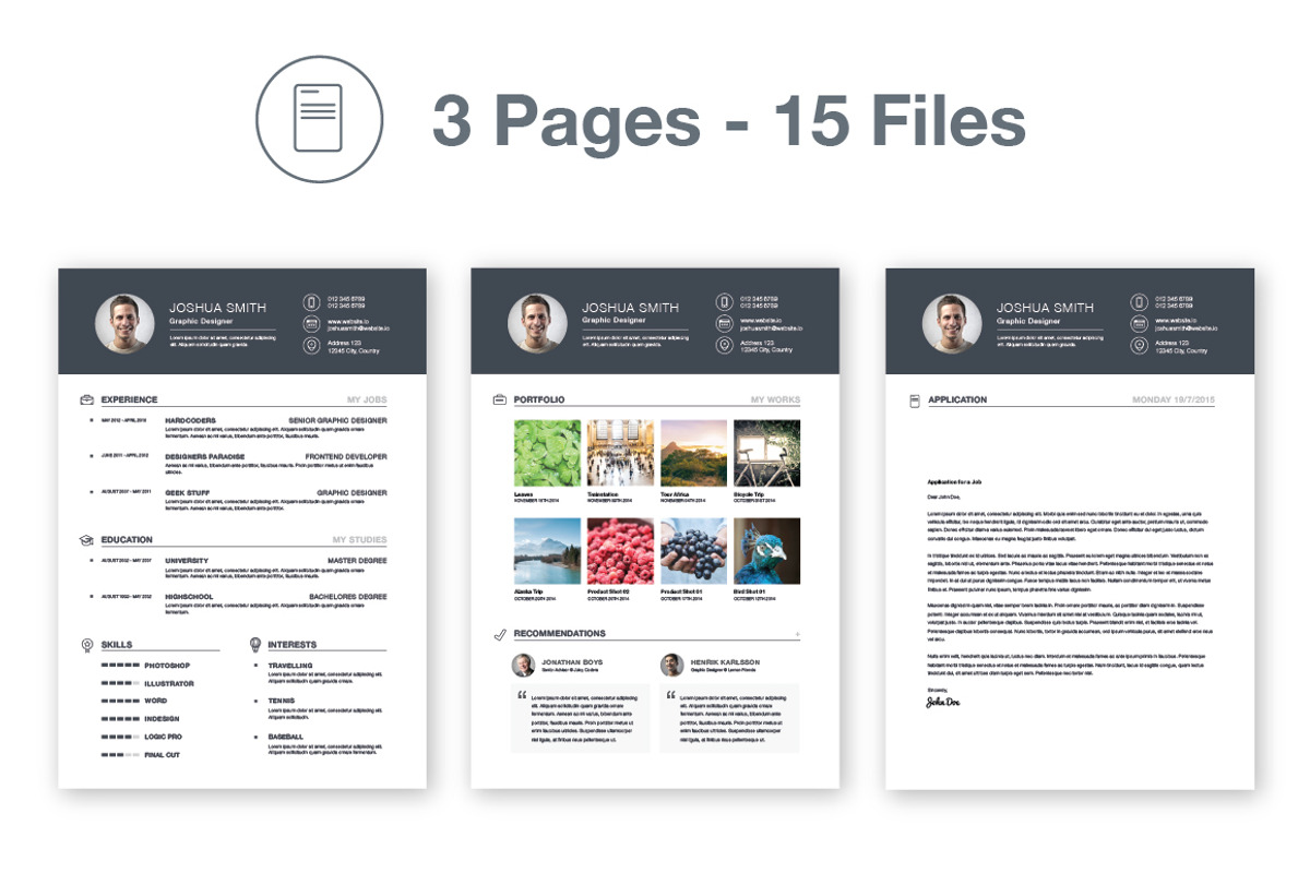 Resume & CV Template AI | PSD | DOCX, a Resume Template by Infographic Template Shop (Photo 3 of 4)