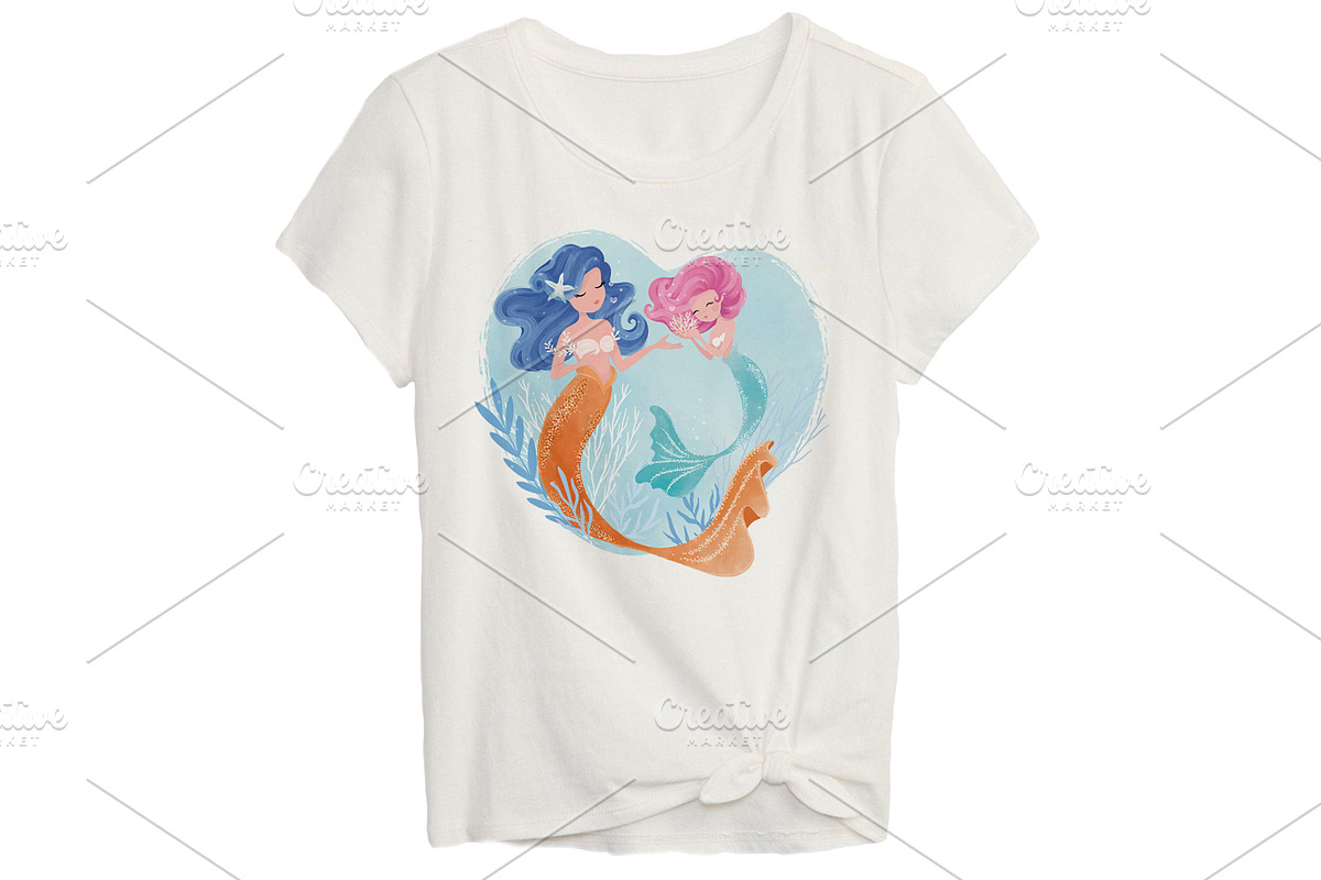 Mermaid t shirt graphic.Mother's day, a Person Illustration by StudioLondon (Photo 3 of 3)