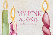 Watercolor My Pink Menu Clipart, a Seasonal Illustration by ArtCreationsDesign (Thumbnail 5 of 7)