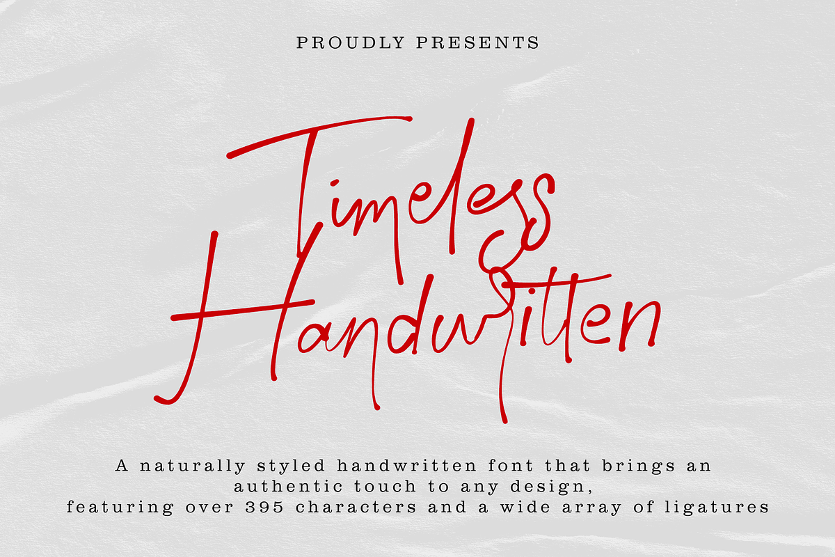 Timeless Handwritten, a Handwritten Font by BearyType Studio (Photo 1 of 9)