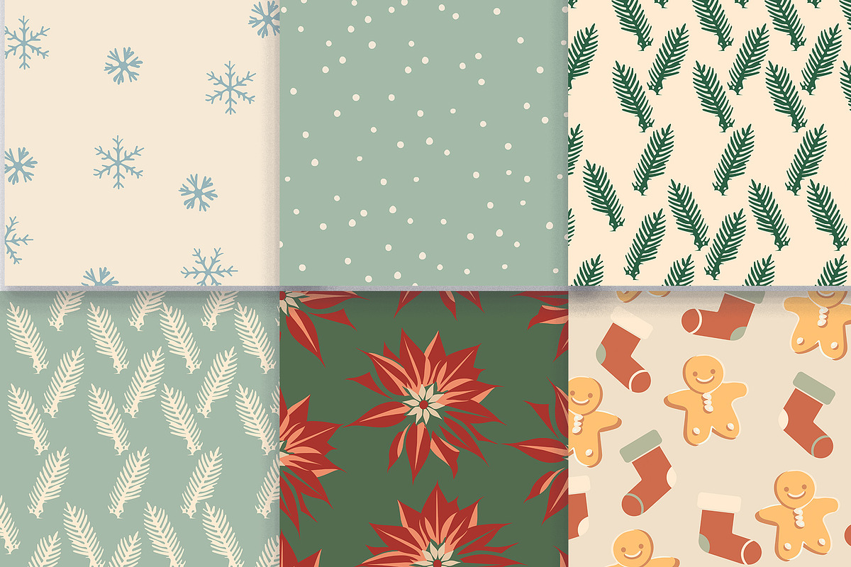 Vintage Christmas Patterns, a Pattern Graphic by NatalieArtsDenysenko (Photo 3 of 8)