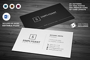 Simple Minimal Business Cards, a Business Card Template by Galaxiya (Thumbnail 1 of 16)
