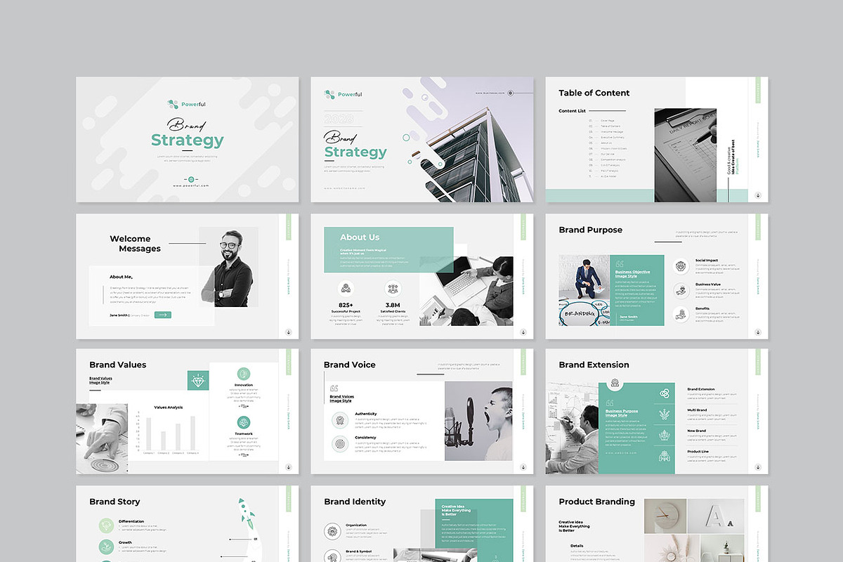 Brand Strategy Presentation Template, a Presentation Template by GenerousArt (Photo 7 of 8)