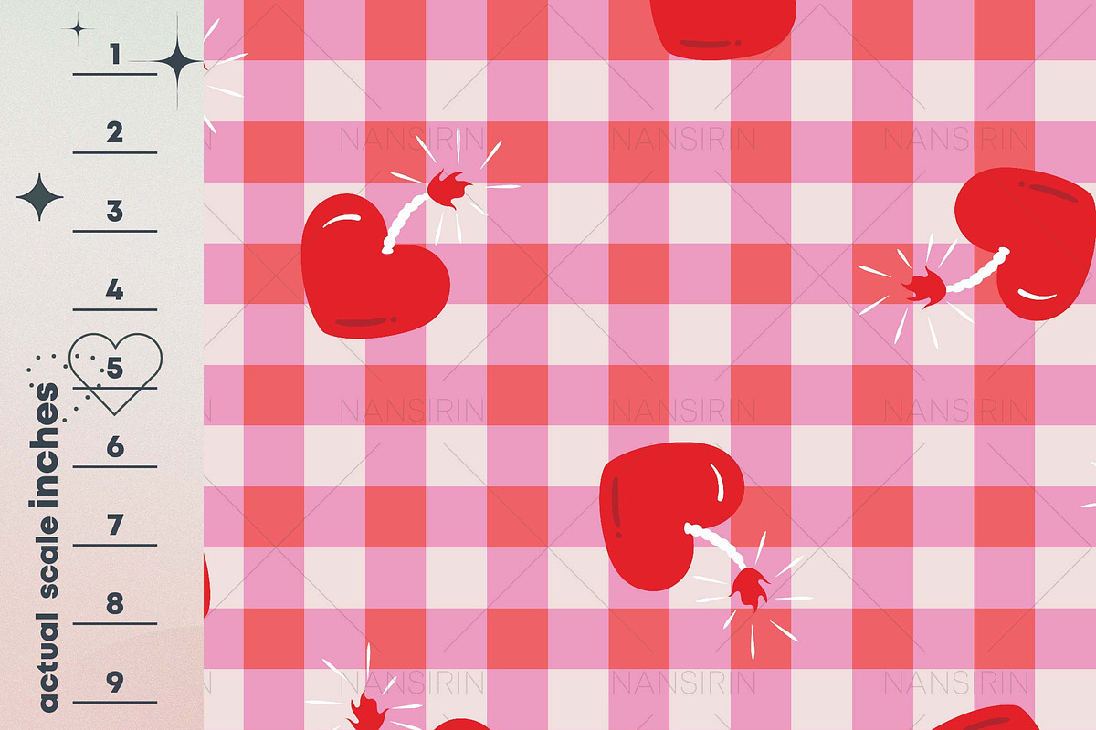 Love Bomb Seamless Pattern Set, a Pattern Graphic by Nansirins Studio (Photo 5 of 9)