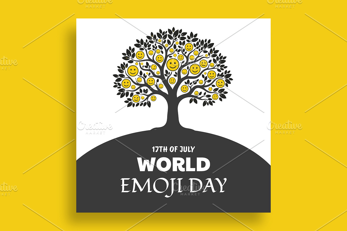 World Emoji Day Banner Template, a Social Media Template by nandinigraphics (Photo 1 of 3)