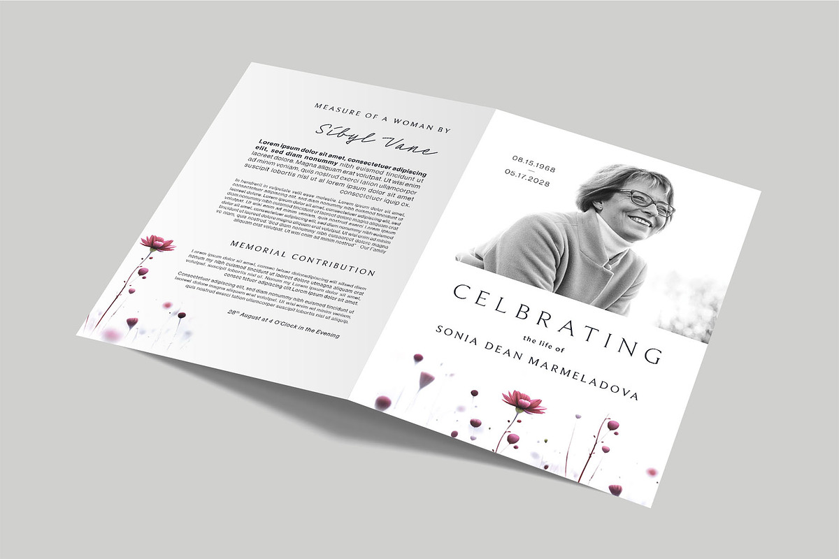 Floral Funeral Template, a Flyer Template by BrandPacks (Photo 2 of 6)