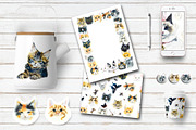 Watercolor Fluffy cats, an Animal Illustration by Budogoshch (Thumbnail 7 of 7)