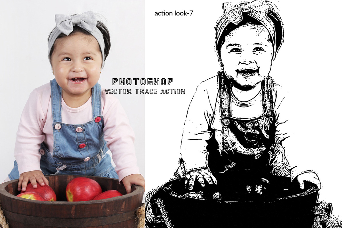 Photoshop Vector Trace Action, an Action Add-On by MRI STUDIO (Photo 5 of 8)
