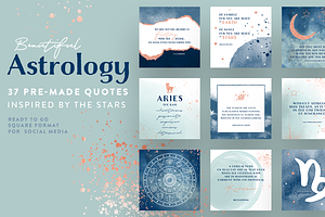 Beautiful Astrology pre-made quotes