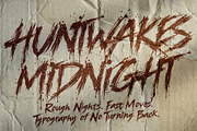 Huntwakes Midnight Slash Grunge font, a Handwritten Font by HypeWorksCo (Thumbnail 1 of 15)