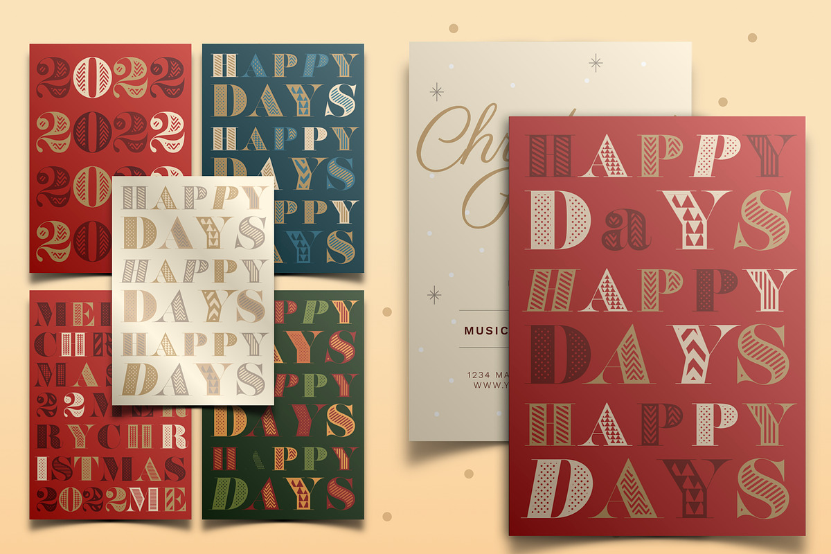 Typographic Christmas Invitation, an Invitation Template by Juan ePrint Shop (Photo 1 of 2)