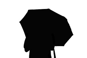 Asian woman with facialmask and umbrella isolated graphic, a Person Illustration by DanFLCreativo