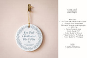 Round Ceramic Ornament Mockup, a Household Mockup by EmpaviMockups (Thumbnail 4 of 6)
