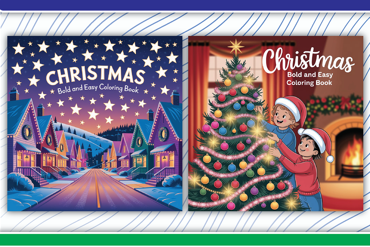 Christmas Coloring Pages Description, an Illustration by LightExpress (Photo 4 of 5)