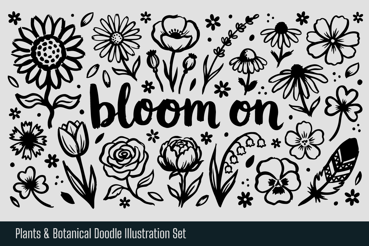 Plants & Botanical Hand-drawn Doodle, an Object Illustration by Huza Studio (Photo 8 of 10)