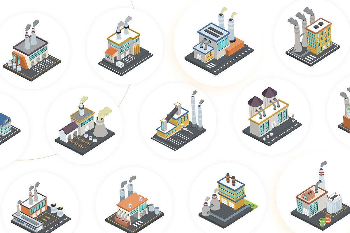 Isometric Industrial Illustrations, a Duotone Icon by Brickclay (Photo 6 of 8)