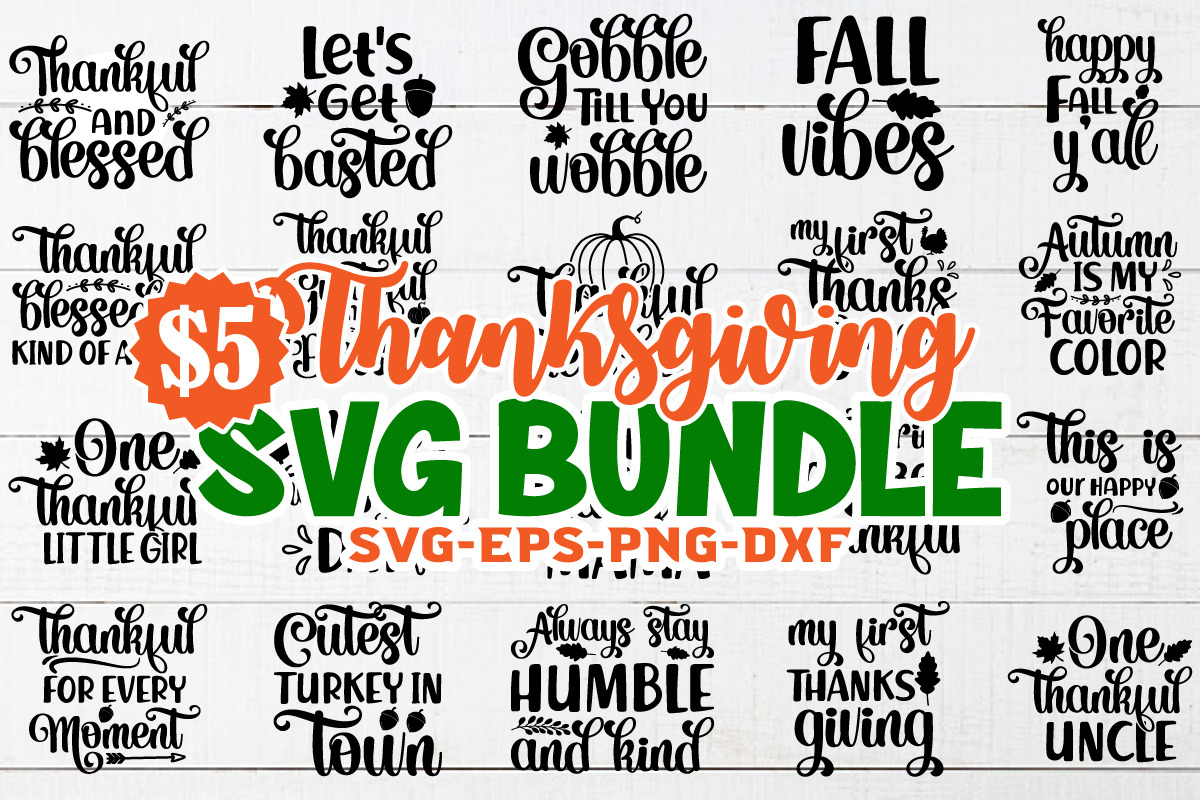 Thanksgiving Mega SVG Bundle, an Object Graphic by FunnySVGCrafts (Photo 4 of 11)