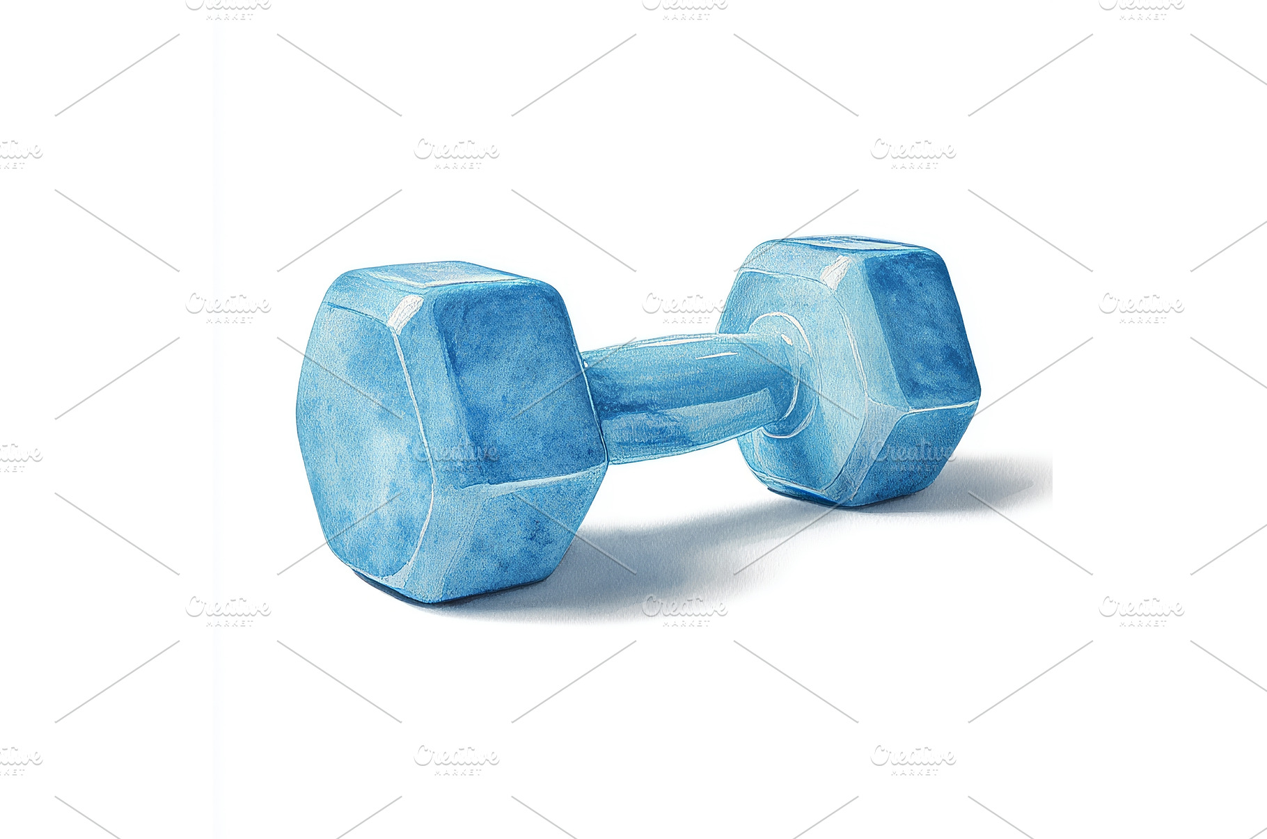 A dumbbell is depicted in abstract, an Abstract Photo by ZinetroN