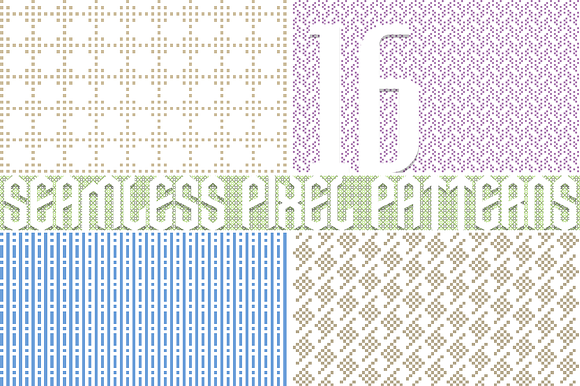 16 Seamless Pixel Patterns preview 5