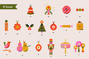 Christmas vector icon set, a Seasonal Illustration by Delphine Meier (Thumbnail 2 of 3)