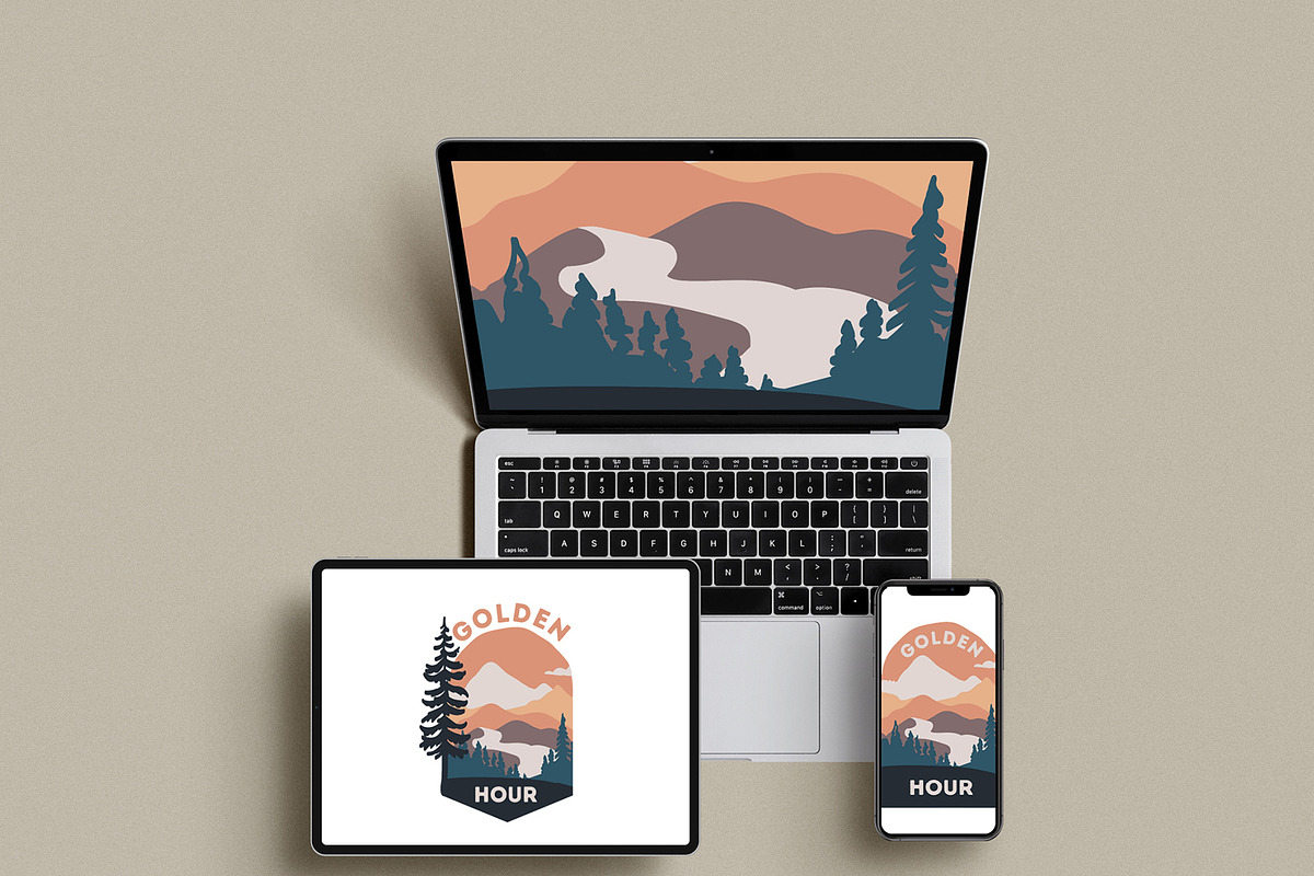 Golden Hour Canva Logo Template, a Branding & Logo Template by Agate Mountain Studio (Photo 3 of 5)