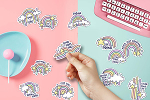 Rainbow & Quotes 12 PNG Sticker