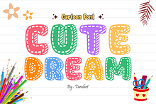 CUTE DREAM - Playful Stitched Font