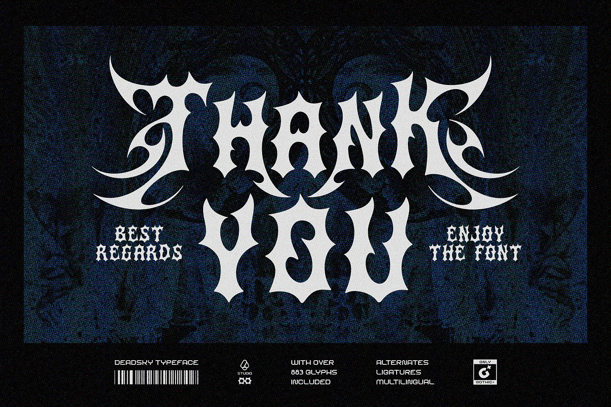 Dead Sky Darkletter Typeface, a Blackletter Font by alit design (Photo 17 of 17)