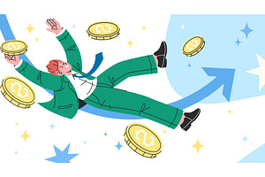Financial growth or money increase, a Finance Illustration by Elegant Solution