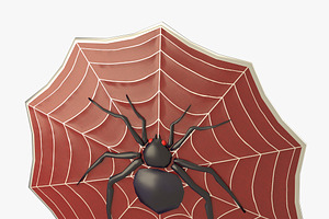 Spider Decorated Shield