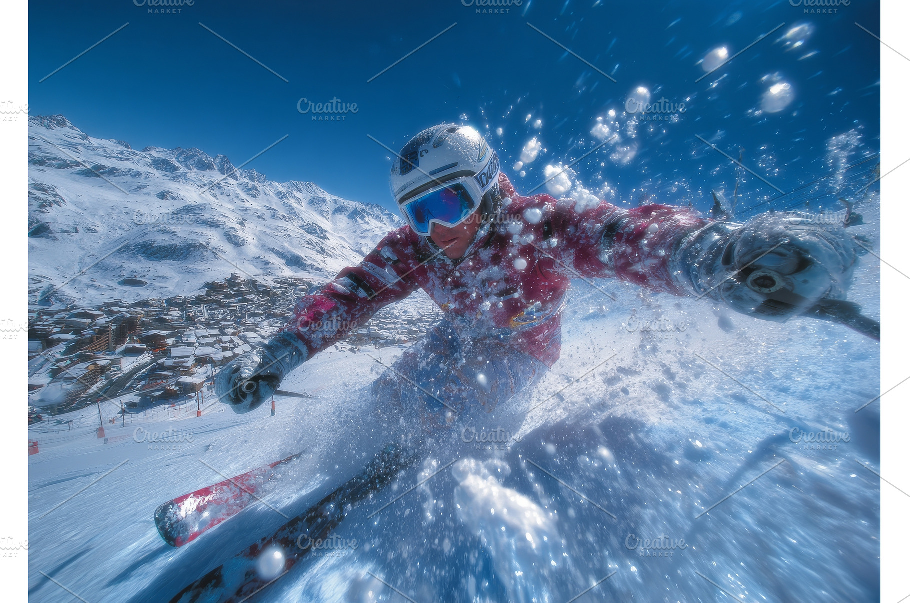 Riding downhill in Gudauri, Georgia, a Person Photo by ZinetroN