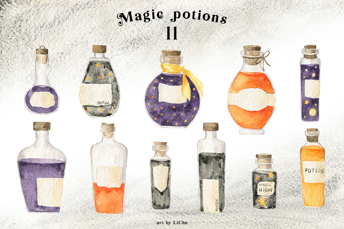 Cozy Halloween watercolor collection, a Seasonal Illustration by LiChu Art (Photo 17 of 28)