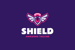 Shield Simple Mascot Logo, a Branding & Logo Template by Artnivora.Std