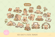 Milo Cute Bear Clipart PNG Bundle, an Animal Illustration by Blumensdiary (Thumbnail 2 of 11)