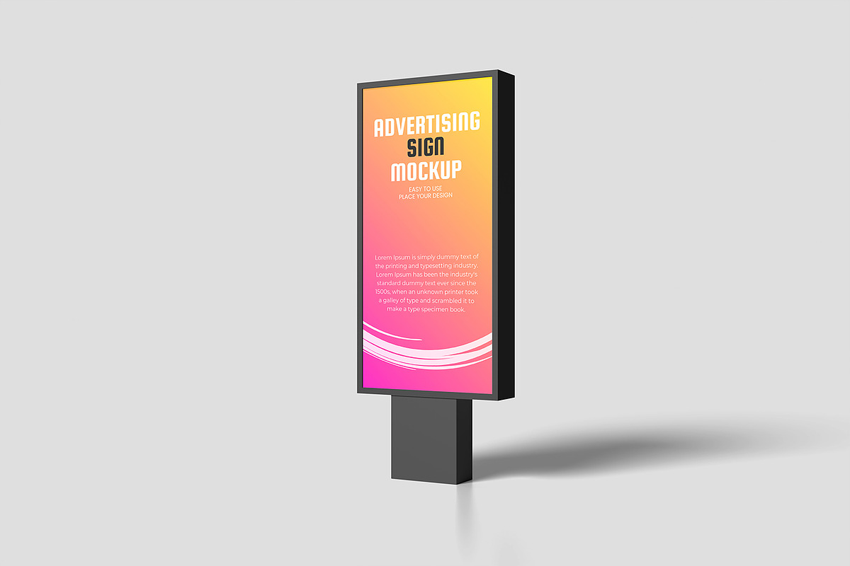 Advertising Sign Mockup, an Advertising Mockup by Graphicell (Photo 2 of 5)