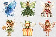 Fantasy Christmas Fairy Clipart, an Illustration by DreamCafeArt (Thumbnail 3 of 7)